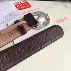 Gucci GG Signature Leather Replica Belt (Varied Colors)