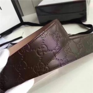 Gucci GG Signature Leather Replica Belt (Varied Colors)