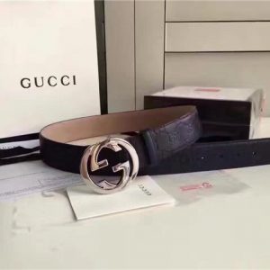 Gucci GG Signature Leather Replica Belt (Varied Colors)