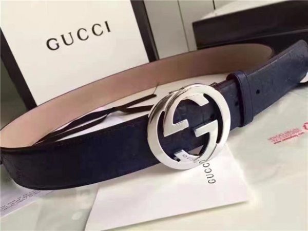 Gucci GG Signature Leather Replica Belt (Varied Colors)