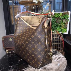Louis Vuitton Delightful Replica Monogram MM Beige Handbags