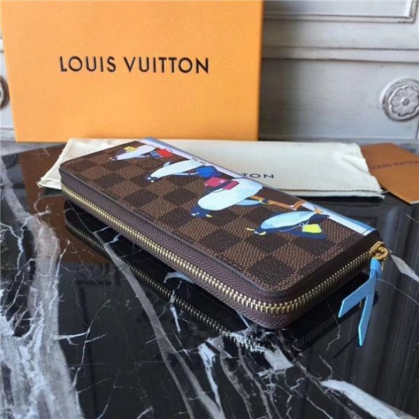 Louis Vuitton Clemence Wallet Damier Ebene Canvas