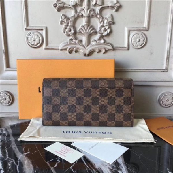 Louis Vuitton Sarah Wallet Damier Ebene Canvas