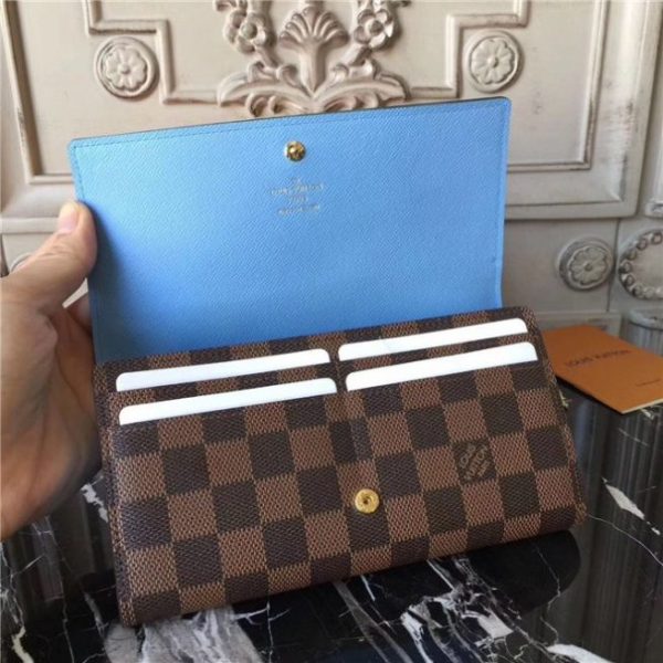 Louis Vuitton Sarah Wallet Damier Ebene Canvas