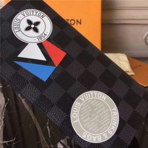 Louis Vuitton Brazza Wallet Damier Graphite Stickers