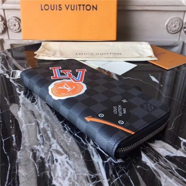 Louis Vuitton Zippy Wallet Vertical Damier Graphite Stickers