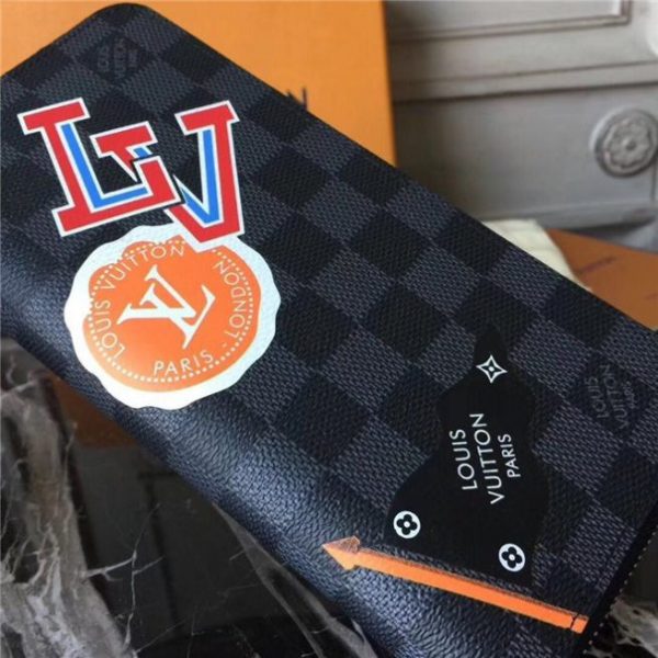 Louis Vuitton Zippy Wallet Vertical Damier Graphite Stickers