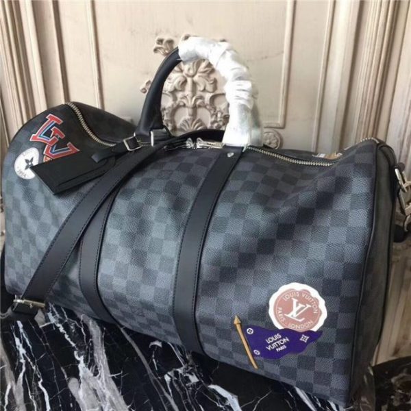 Louis Vuitton Keepall 45 Bandouliere Damier Graphite Stickers