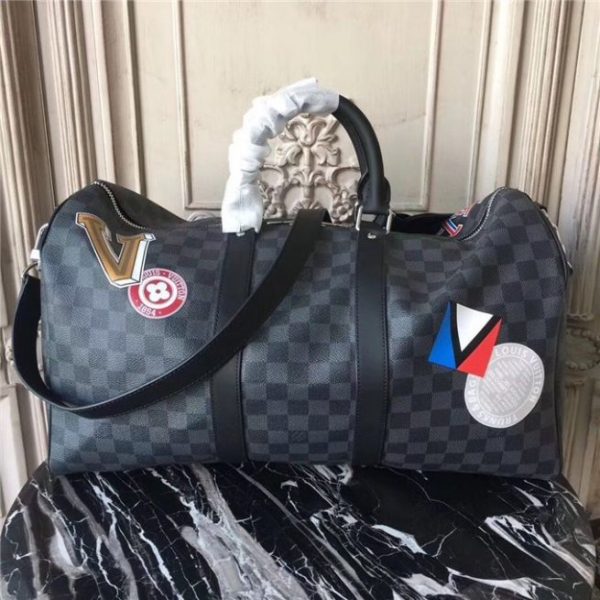 Louis Vuitton Keepall 45 Bandouliere Damier Graphite Stickers