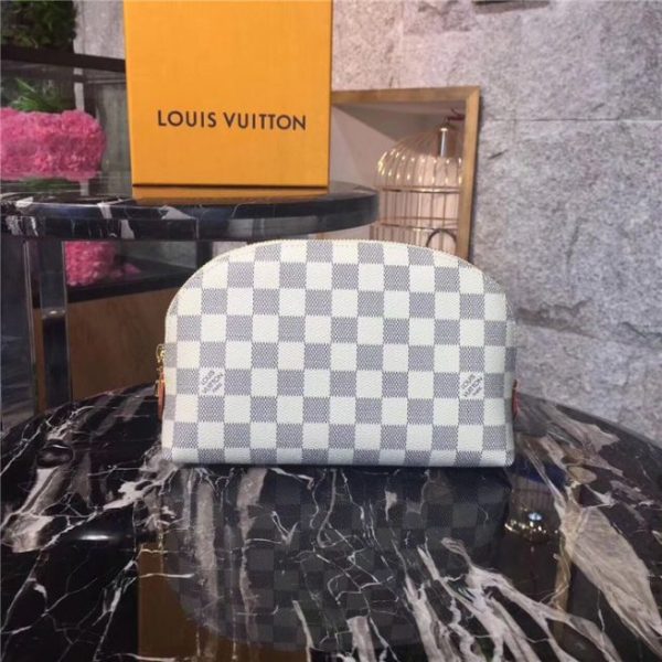 Louis Vuitton Cosmetic Case Damier Azur Replica Canvas GM