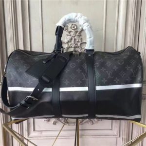 Louis Vuitton Keepall Bandouliere 55 Monogram Eclipse Flash