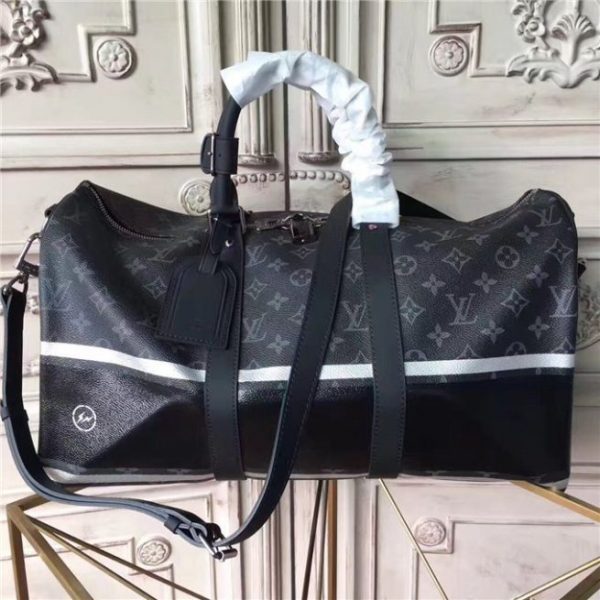 Louis Vuitton Keepall Bandouliere 45 Monogram Eclipse Flash