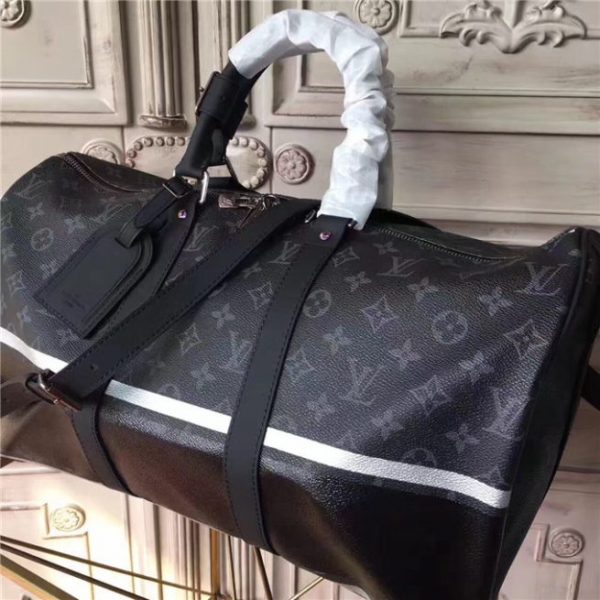 Louis Vuitton Keepall Bandouliere 45 Monogram Eclipse Flash