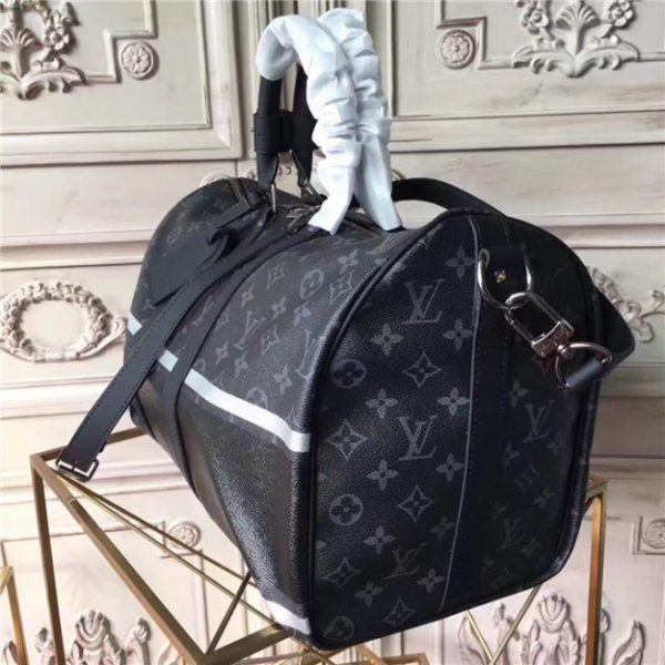 Louis Vuitton Keepall Bandouliere 45 Monogram Eclipse Flash