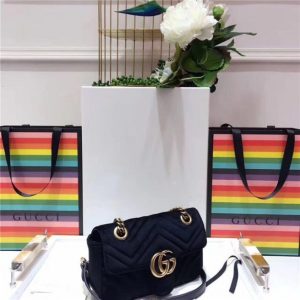 Gucci GG Marmont Velvet Mini Fake Bag (Varied Colors)