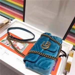 Gucci GG Marmont Velvet Mini Fake Bag (Varied Colors)