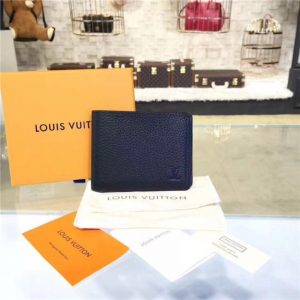 Louis Vuitton Multiple Wallet Taurillon Leather Noir