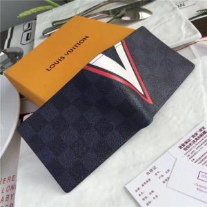 Louis Vuitton Slender Wallet Damier Cobalt LV Cup Rouge
