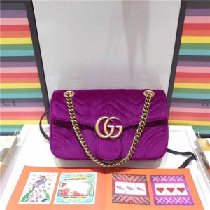 Gucci GG Marmont Matelasse Small Replica Shoulder Bag Velvet (Varied Colors)