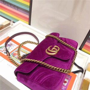 Gucci GG Marmont Matelasse Small Replica Shoulder Bag Velvet (Varied Colors)