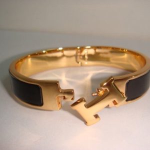 Hermes Thin Enamel Bracelet (Varied Colors)