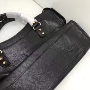 Balenciaga Classic Large Lambskin City Tote Bag Black