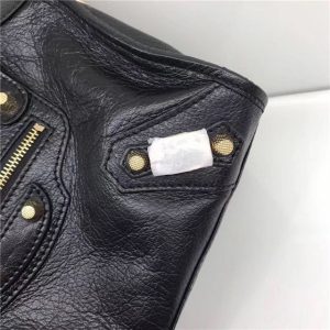 Balenciaga Classic Small Lambskin City Tote Bag Black