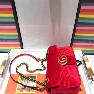 Gucci GG Marmont Matelasse Small Replica Shoulder Bag Velvet (Varied Colors)