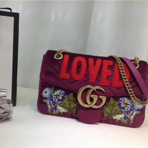 Gucci GG Marmont Embroidered Bag (Varied Colors)