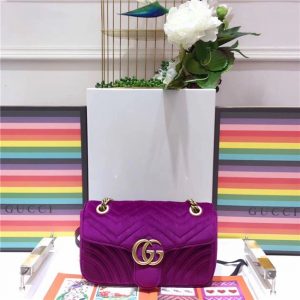 Gucci GG Marmont Velvet Replica Small Shoulder Bag (Varied Colors)