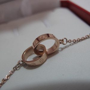 Cartier Rose Gold Plated Chain Link Baby Love Bracelet