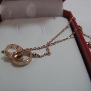 Cartier Rose Gold Plated Chain Link Baby Love Bracelet