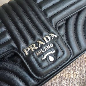 Prada Diagramme Leather Replica Shoulder Bag (Varied Colors)