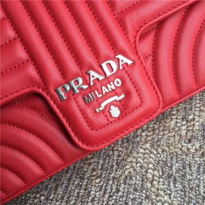 Prada Diagramme Leather Replica Shoulder Bag (Varied Colors)