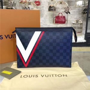Louis Vuitton Pochette Voyage MM Damier Cobalt Canvas