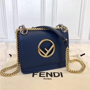 Fendi Kan I Small Leather Bag (Varied Colors)