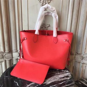 Louis Vuitton Neverfull MM Epi Leather Coquelicot
