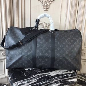 Louis Vuitton Keepall Bandouliere 55 Fake Monogram Eclipse Canvas