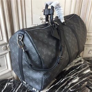 Louis Vuitton Keepall Bandouliere 55 Fake Monogram Eclipse Canvas