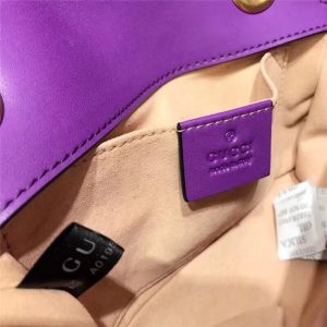 Gucci GG Marmont Matelasse Mini Bag Purple Leather