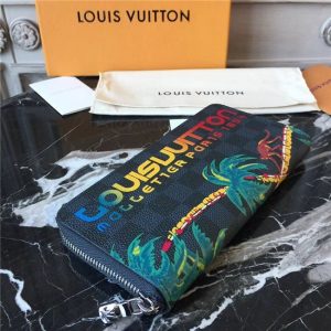 Louis Vuitton Zippy Wallet Vertical Damier Cobalt Canvas