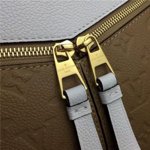 Louis Vuitton Zipped Handbag PM Monogram Empreinte Leather Papyrus Creme
