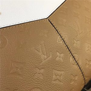 Louis Vuitton Zipped Handbag PM Monogram Empreinte Leather Papyrus Creme