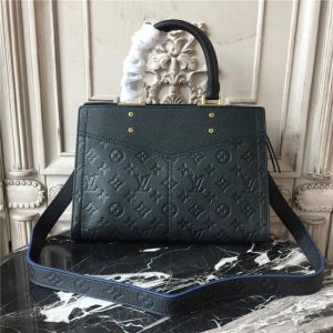 Louis Vuitton Zipped Handbag PM Monogram Empreinte Leather Black