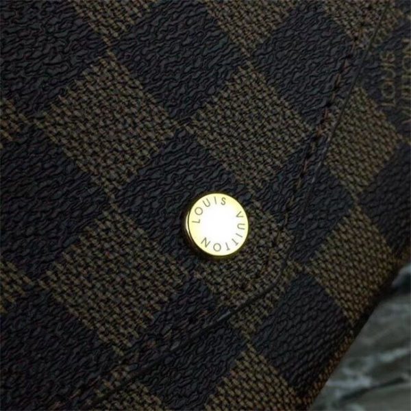 Louis Vuitton Sarah Wallet Damier Ebene Rose Ballerine