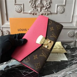 Louis Vuitton Pallas Wallet Rose Litchi