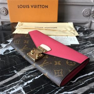 Louis Vuitton Pallas Wallet Rose Litchi