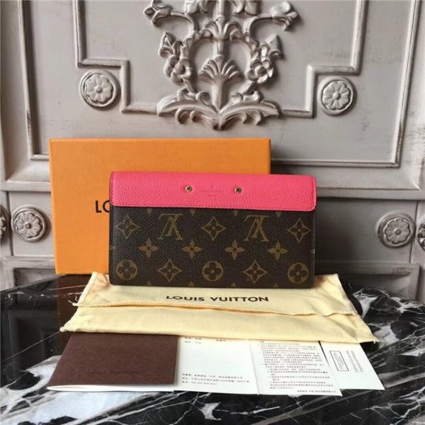 Louis Vuitton Pallas Wallet Rose Litchi