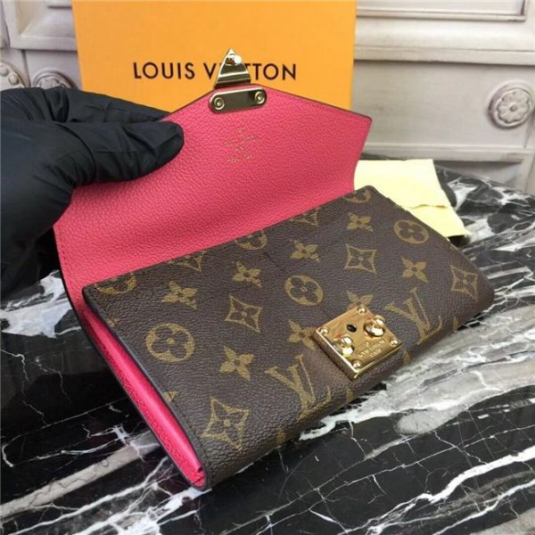 Louis Vuitton Pallas Wallet Rose Litchi