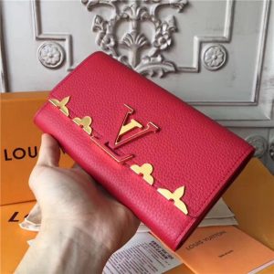 Louis Vuitton Capucines Wallet Red